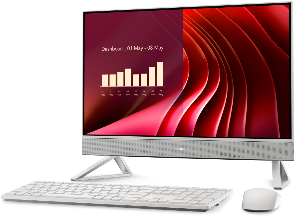 DELL EC24250 Intel Core 7 150U 60,5 cm (23.8'') 1920 x 1080 Pixeles PC todo en uno 16 GB DDR5-SDRAM 512 GB SSD Windows 11 Pro Wi-Fi 6E (802.11ax) Blanco