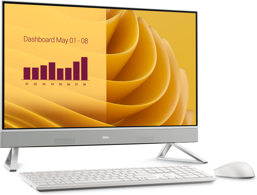 DELL EC27250 Intel Core 5 120U 68,6 cm (27'') 1920 x 1080 Pixeles PC todo en uno 16 GB DDR5-SDRAM 512 GB SSD Windows 11 Pro Wi-Fi 6E (802.11ax) Blanco