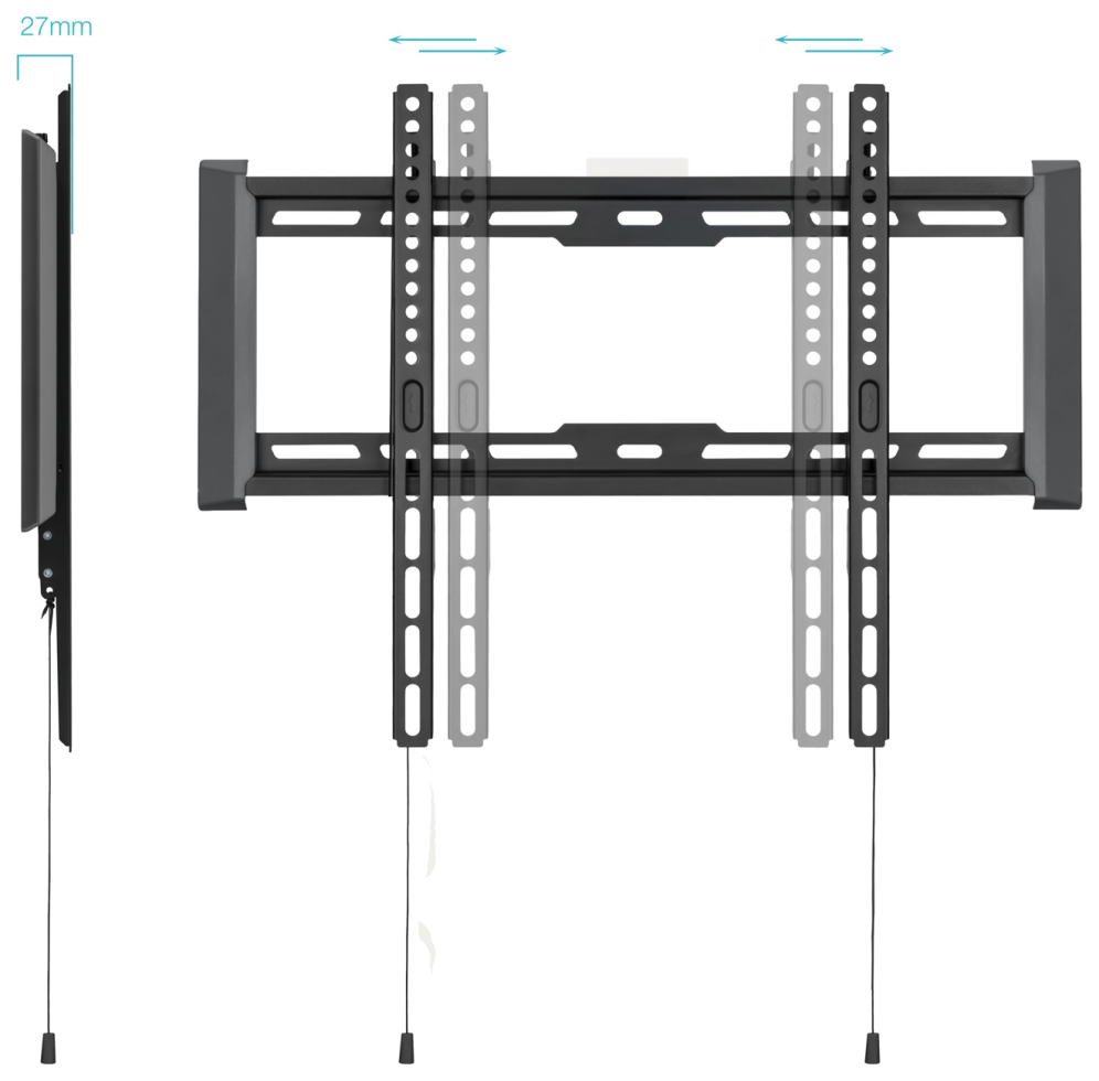 TooQ Soporte Fijo de pared para pantallas 32''- 70'', Negro