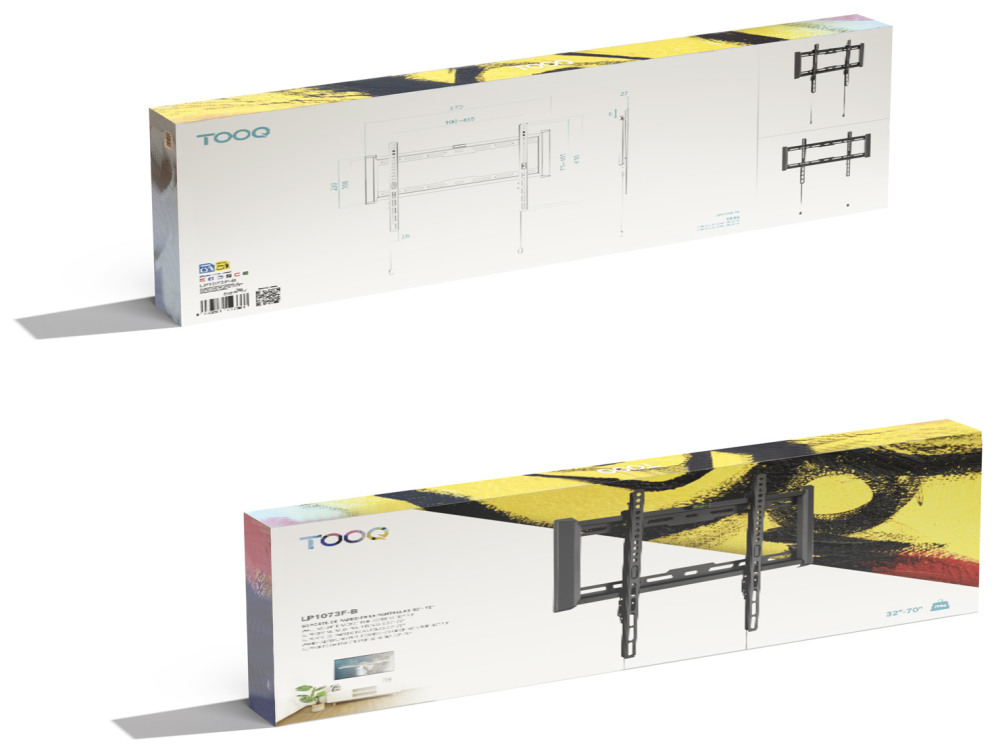 TooQ Soporte Fijo de pared para pantallas 32''- 70'', Negro