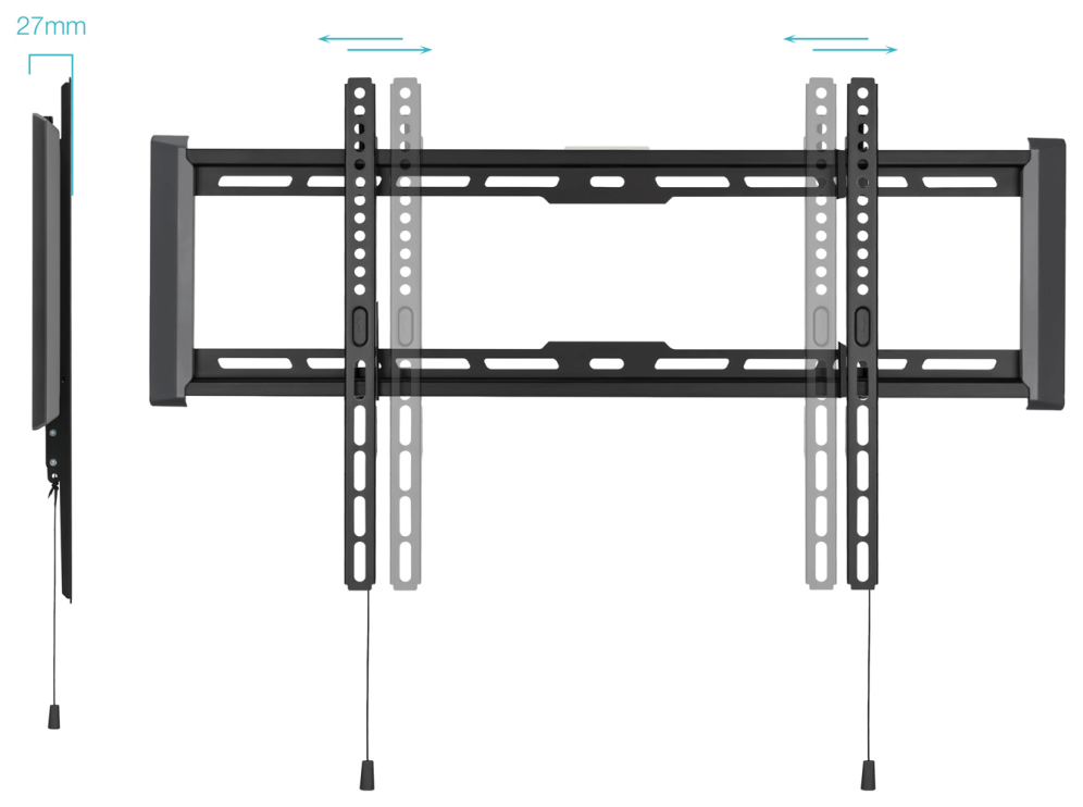 TooQ Soporte Fijo de pared para pantallas 37''- 80'', Negro