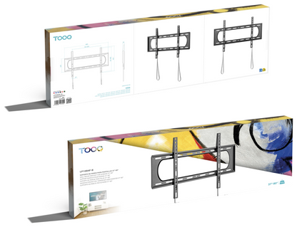 TooQ Soporte Fijo de pared para pantallas 37''- 80'', Negro