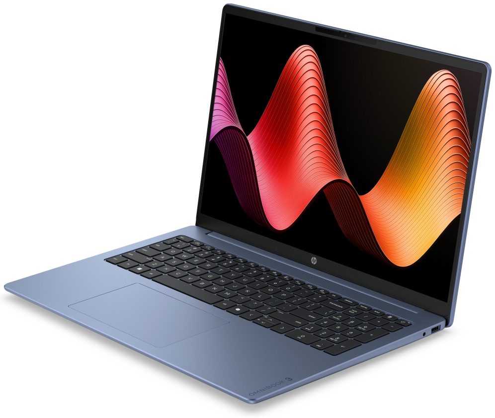 HP OmniBook 3 16-by0008ns AMD Ryzen™ 7 160 Portatil 40,6 cm (16'') 2K 16 GB DDR5-SDRAM 1 TB SSD Wi-Fi 6 (802.11ax) FreeDOS Azul, Gris