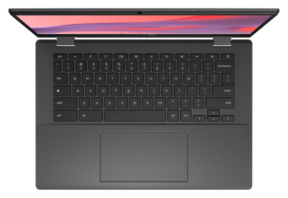 ASUS Chromebook CM14 Flip CL1402FM2A-EC0286 - Ordenador Portatil 14'' Full HD (MediaTek Kompanio 520, 8GB RAM, 128GB eMMC, ARM Mali-G52 MC2, ChromeOS) Gris Gravidad - Teclado QWERTY espanol