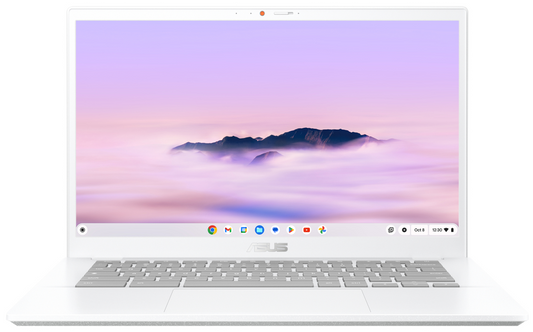 ASUS Chromebook Plus CX34 CX3402CVA-PQ1339 - Ordenador Portatil 14'' Full HD (Intel Core 3 100U, 8GB RAM, 256GB UFS, Graphics, ChromeOS) Blanco Perla - Teclado QWERTY espanol