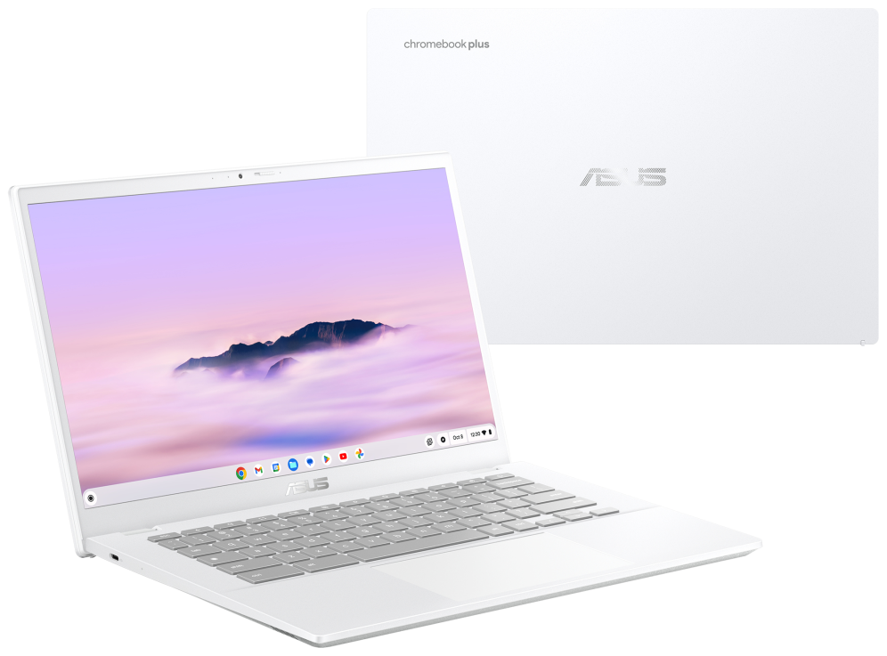 ASUS Chromebook Plus CX34 CX3402CVA-PQ1339 - Ordenador Portatil 14'' Full HD (Intel Core 3 100U, 8GB RAM, 256GB UFS, Graphics, ChromeOS) Blanco Perla - Teclado QWERTY espanol