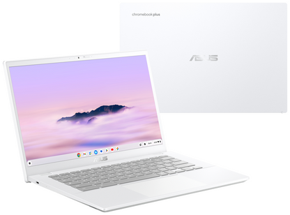 ASUS Chromebook Plus CX34 CX3402CVA-PQ1339 - Ordenador Portatil 14'' Full HD (Intel Core 3 100U, 8GB RAM, 256GB UFS, Graphics, ChromeOS) Blanco Perla - Teclado QWERTY espanol