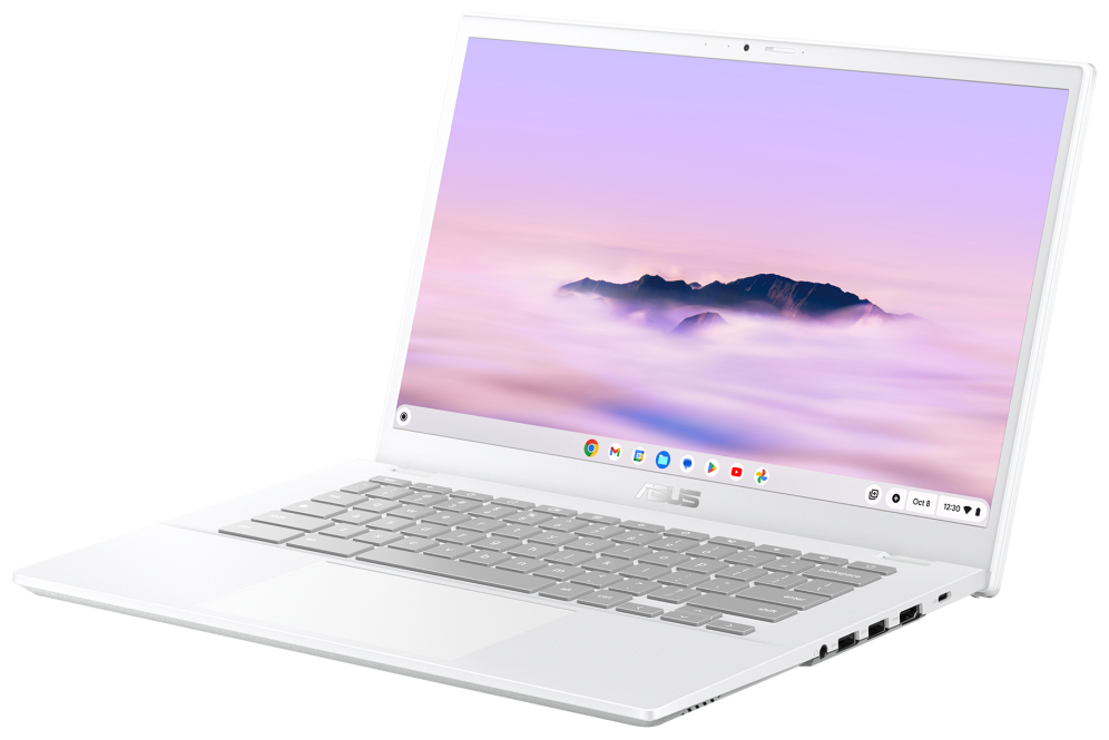 ASUS Chromebook Plus CX34 CX3402CVA-PQ1339 - Ordenador Portatil 14'' Full HD (Intel Core 3 100U, 8GB RAM, 256GB UFS, Graphics, ChromeOS) Blanco Perla - Teclado QWERTY espanol