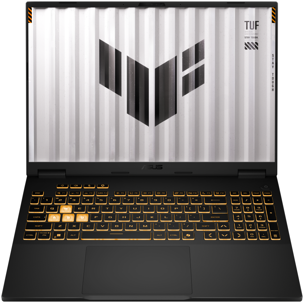 ASUS TUF Gaming F16 TUF608JMI-TU345 - Ordenador Portatil Gaming de 16'' WUXGA 144Hz (Core i5-14450HX, 16GB RAM, 512GB SSD, RTX 5060 8GB, Sin Sistema Operativo) Gris Jager - Teclado QWERTY espanol