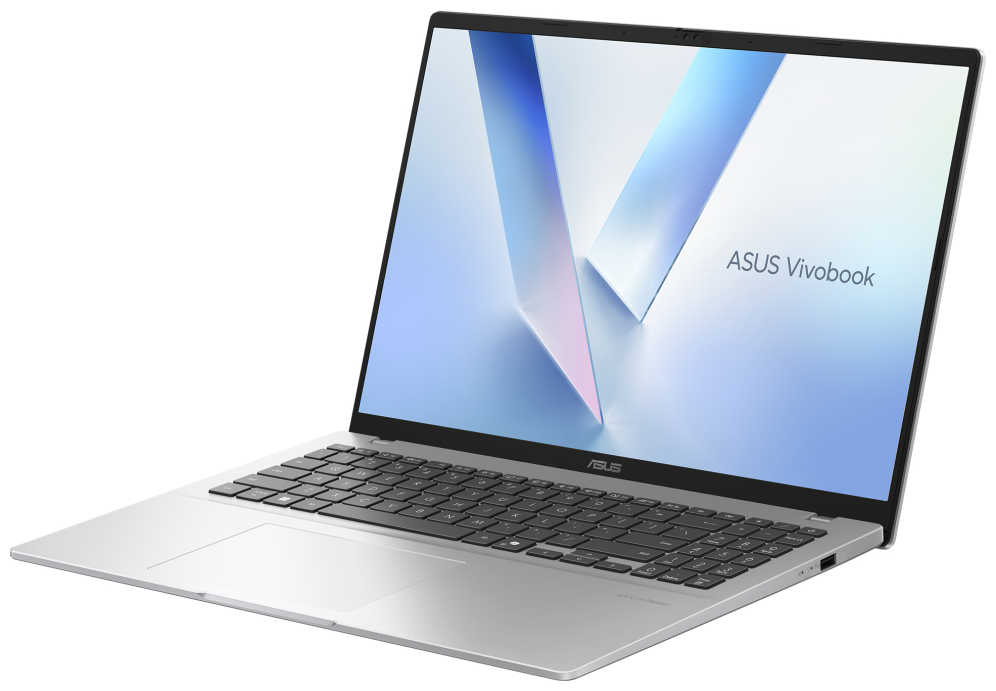 ASUS Vivobook 16 D1607GA-MB086W Copilot+ PC - Ordenador Portatil '' WUXGA (AMD Ryzen AI 7 445, 16GB RAM, 512GB SSD, Radeon 840M, Windows 11 Home) Plata Fria - Teclado QWERTY espanol