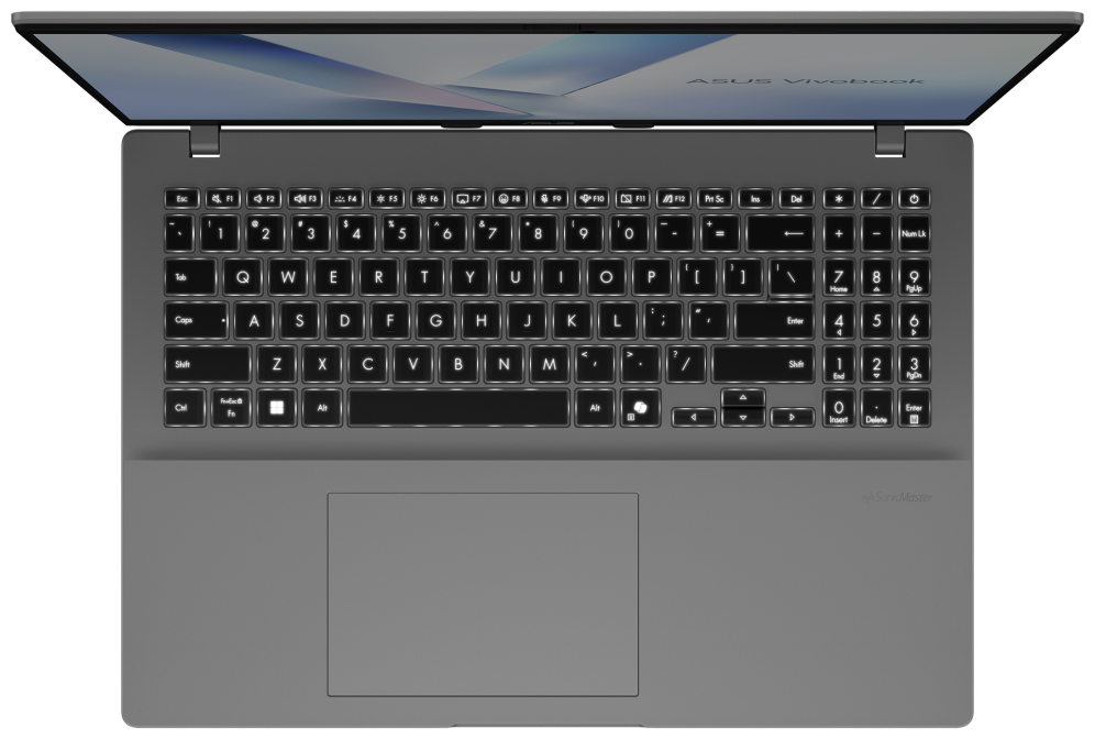 ASUS Vivobook 16 D1607GA-MB086W Copilot+ PC - Ordenador Portatil '' WUXGA (AMD Ryzen AI 7 445, 16GB RAM, 512GB SSD, Radeon 840M, Windows 11 Home) Plata Fria - Teclado QWERTY espanol
