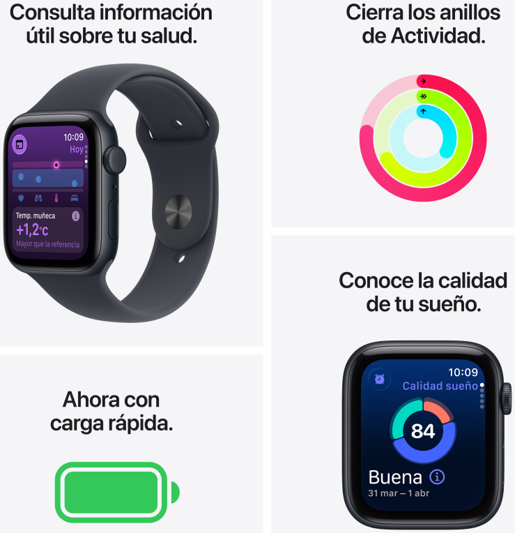 Apple Watch SE (3nd generation) OLED 40 mm Digital 324 x 394 Pixeles Pantalla tactil 5G Beige Wifi GPS (satelite)