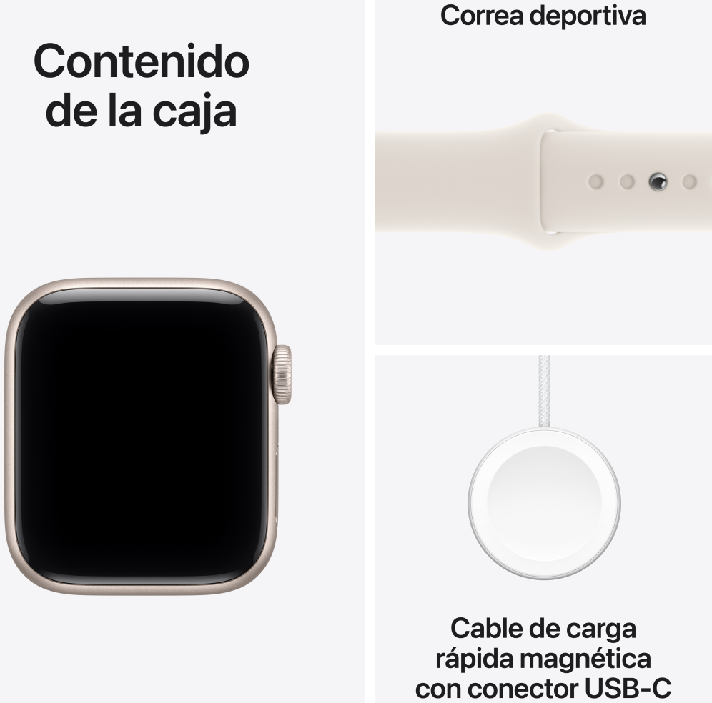 Apple Watch SE (3nd generation) OLED 40 mm Digital 324 x 394 Pixeles Pantalla tactil 5G Beige Wifi GPS (satelite)