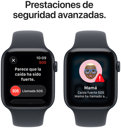 Apple Watch SE (3nd generation) 4,52 cm (1.78'') OLED 44 mm Digital 368 x 448 Pixeles Pantalla tactil 5G Negro Wifi GPS (satelite)