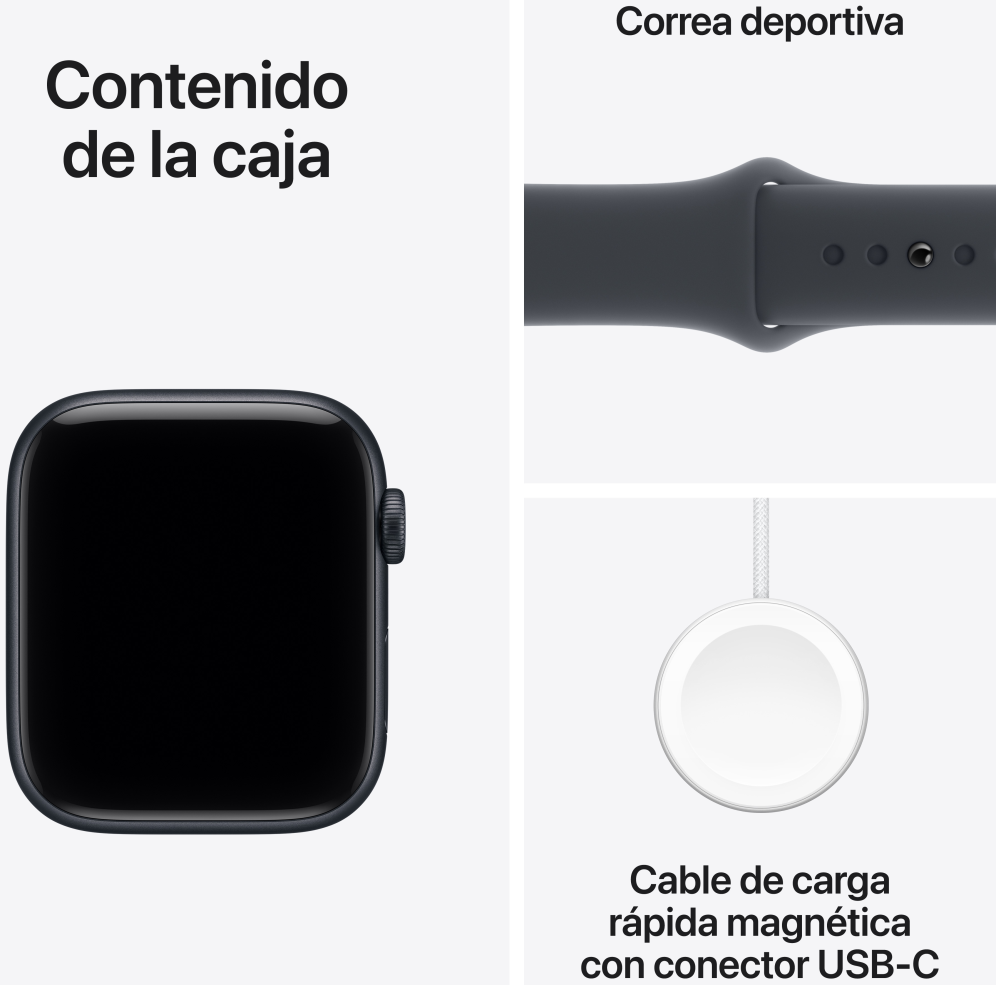 Apple Watch SE (3nd generation) 4,52 cm (1.78'') OLED 44 mm Digital 368 x 448 Pixeles Pantalla tactil 5G Negro Wifi GPS (satelite)