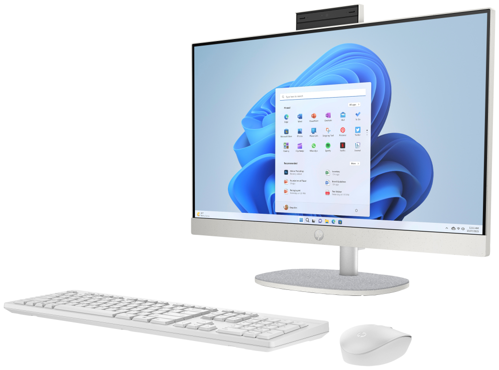 HP 23.8 inch All-in-One 24-cr0187ns PC IntelÂ® Coreâ¢ i5 i5-1335U 60,5 cm (23.8'') 1920 x 1080 Pixeles 8 GB DDR4-SDRAM 512 GB SSD Windows 11 Home Wi-Fi 6 (802.11ax) Blanco