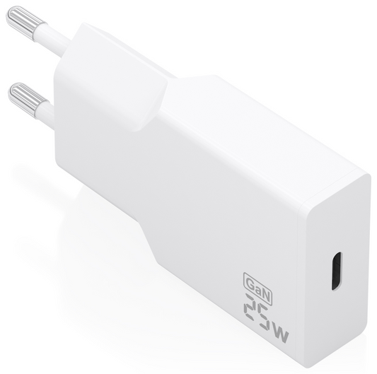 AISENS Cargador Ultra Delgado GaN 25W, 1xUSB-C PD3.0, Blanco