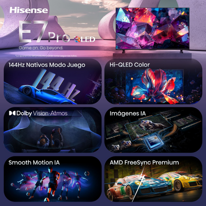 Hisense 85E7S PRO Televisor 2,16 m (85'') 4K Ultra HD Smart TV Wifi Negro 400 cd / mA²