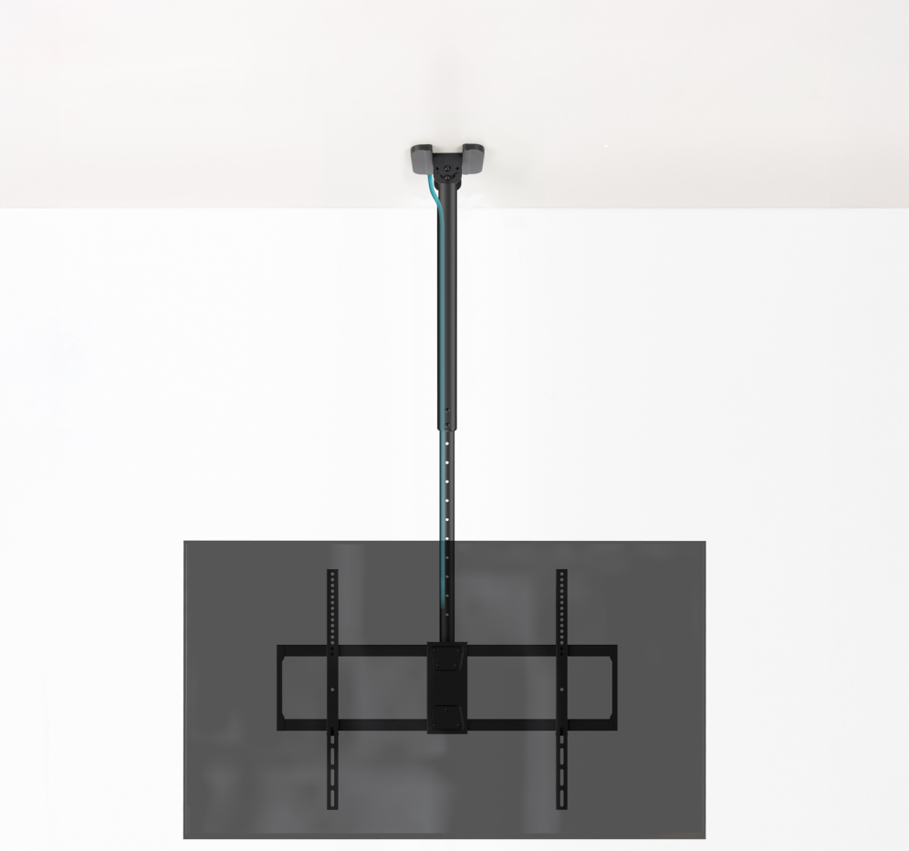 TooQ Soporte de Techo Extensible para Pantallas 50''-100'', Negro