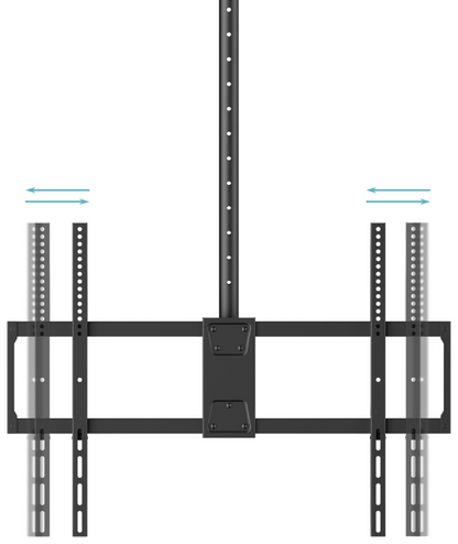 TooQ Soporte de Techo Extensible para Pantallas 50''-100'', Negro