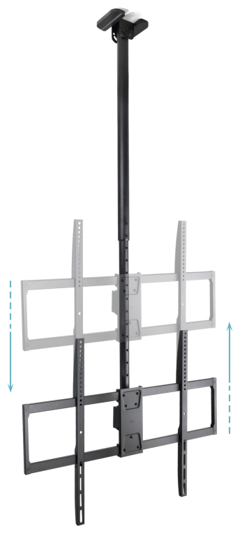 TooQ Soporte de Techo Extensible para Pantallas 50''-100'', Negro