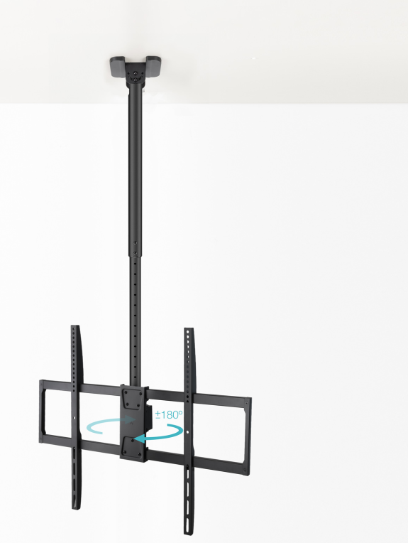 TooQ Soporte de Techo Extensible para Pantallas 50''-100'', Negro