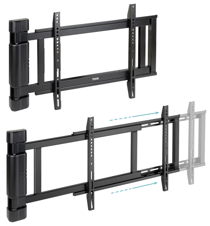 TooQ Soporte de pared Con regulacion electrica para pantallas de 32” – 75”, Negro