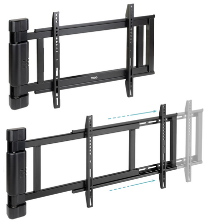 TooQ Soporte de pared Con regulacion electrica para pantallas de 32” – 75”, Negro