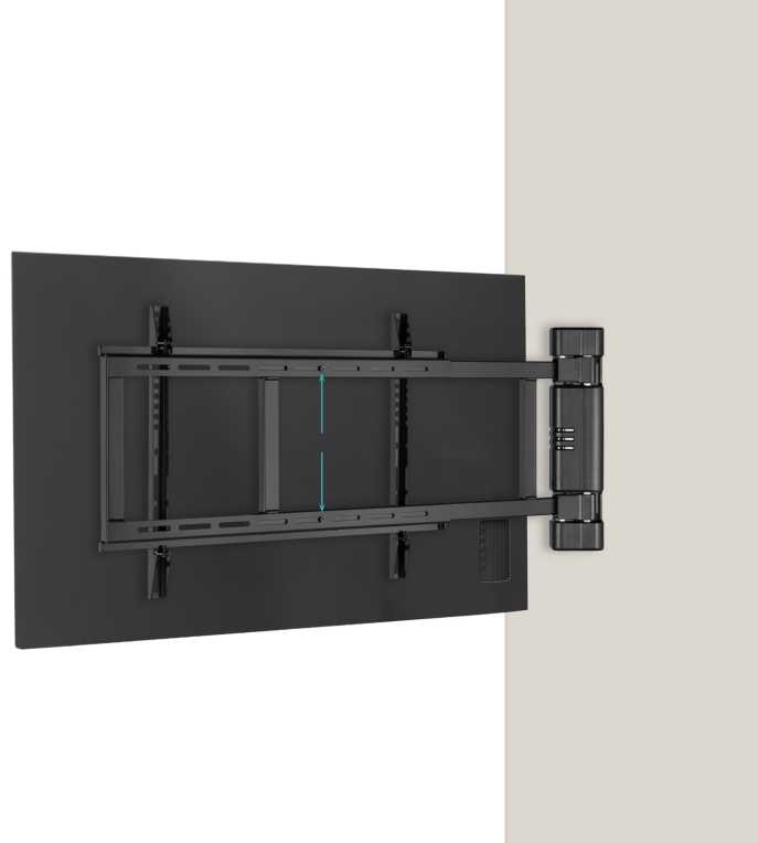 TooQ Soporte de pared Con regulacion electrica para pantallas de 32” – 75”, Negro