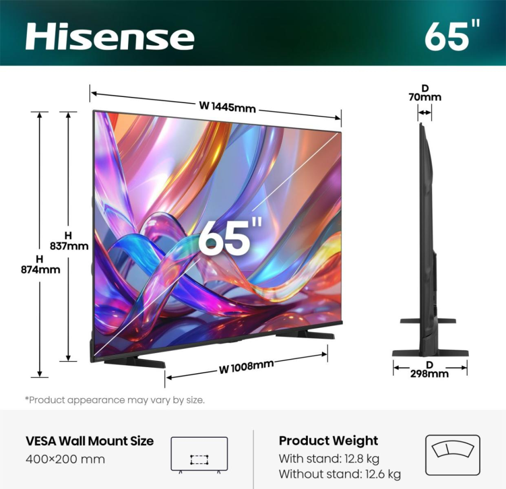 Hisense 65Q7S 165,1 cm (65'') 4K Ultra HD Smart TV Wifi Negro