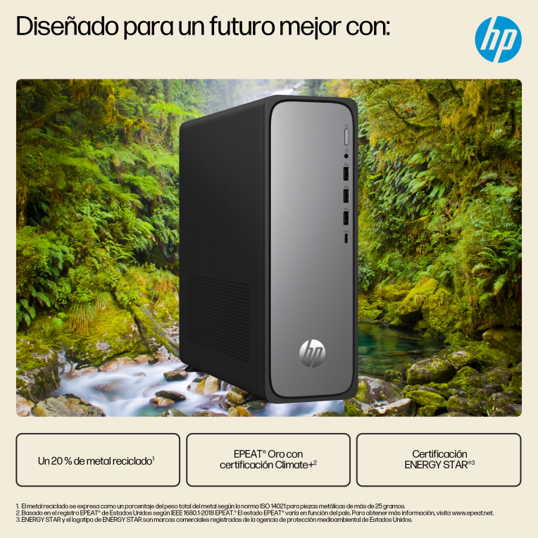 HP OmniDesk Slim Desktop S03-0020ns PC IntelÂ® Coreâ¢ i3 i3-14100 8 GB DDR5-SDRAM 512 GB SSD FreeDOS Torre Plata