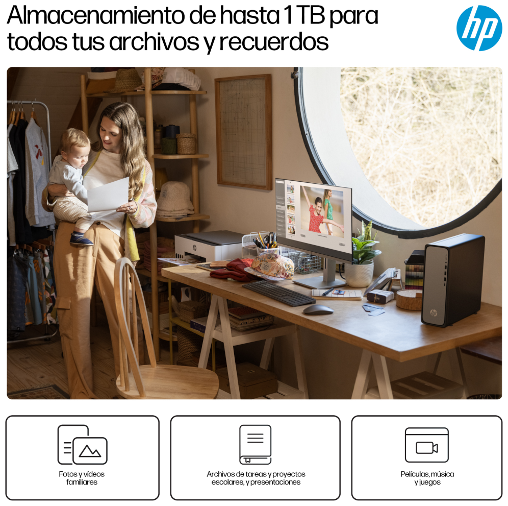 HP OmniDesk Slim Desktop S03-0020ns PC IntelÂ® Coreâ¢ i3 i3-14100 8 GB DDR5-SDRAM 512 GB SSD FreeDOS Torre Plata