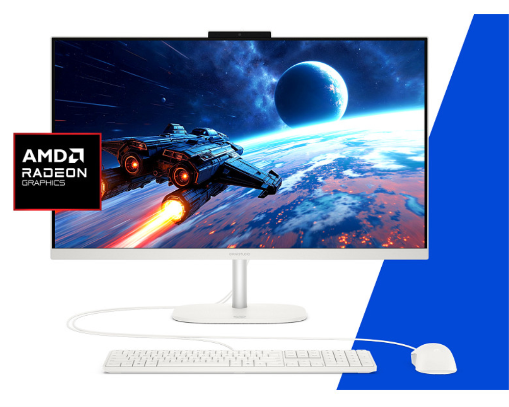 HP OmniStudio All-in-One Desktop 27-cv0012ns PC AMD Ryzenâ¢ 5 40 68,6 cm (27'') 1920 x 1080 Pixeles 16 GB LPDDR5-SDRAM 1 TB SSD FreeDOS Wi-Fi 7 (802.11be) Blanco