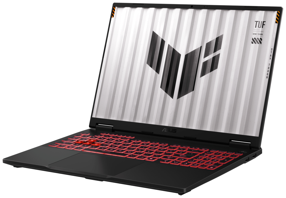 ASUS TUF Gaming A16 TUF608UMI-TU296 - Ordenador Portatil Gaming de 16'' Full HD+ 144Hz (AMD Ryzen 7 260, 16GB RAM, 512GB SSD, NVIDIA RTX 5060 8GB, Sin Sistema Operativo) Gris Jager - Teclado QWERTY espanol