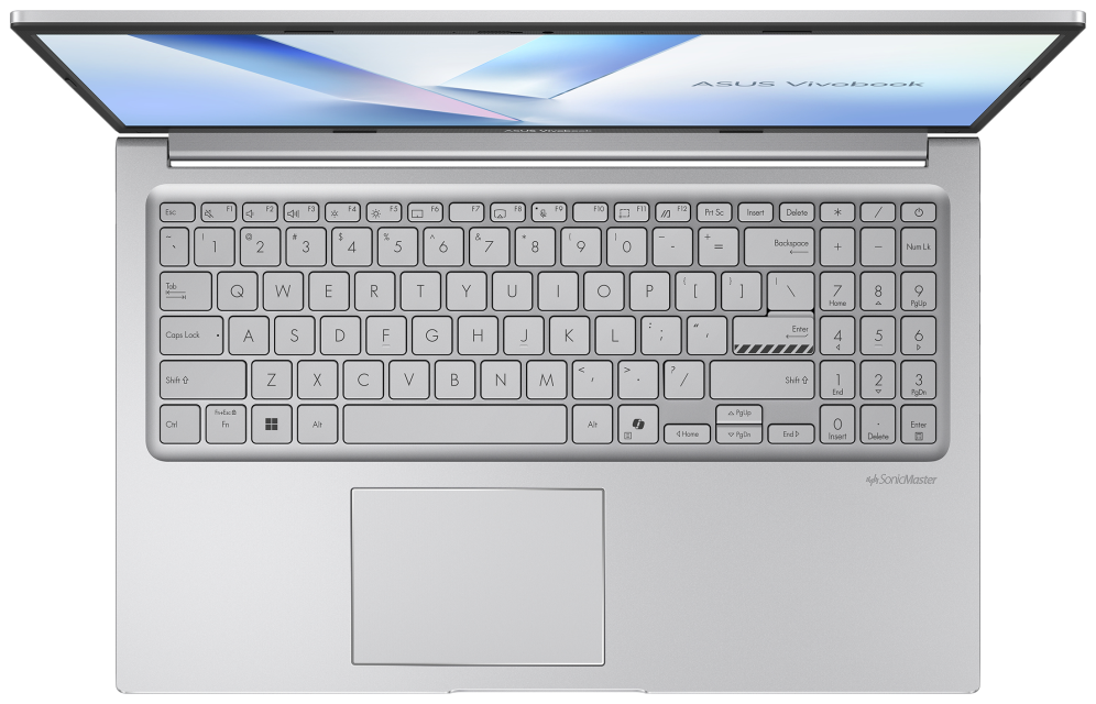 ASUS Vivobook 15 X1504MA-BQ475 - Ordenador Portatil 15.6'' Full HD (Intel Core 3 304, 8GB RAM, 256GB SSD, Graphics, Sin Sistema Operativo) Plata Fria - Teclado QWERTY espanol