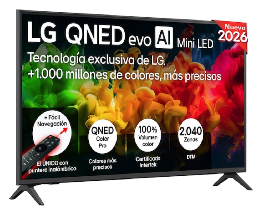 LG QNED evo AI MiniLED 43QNED81B6C.AEU Televisor 109,2 cm (43'') 4K Ultra HD Smart TV Wifi Negro