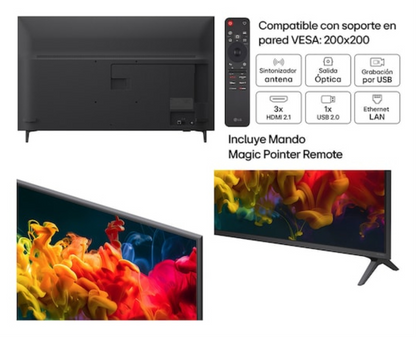 LG QNED evo AI MiniLED 43QNED81B6C.AEU Televisor 109,2 cm (43'') 4K Ultra HD Smart TV Wifi Negro
