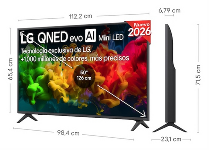 LG QNED evo AI MiniLED 50QNED81B6C 127 cm (50'') 4K Ultra HD Smart TV Wifi Negro