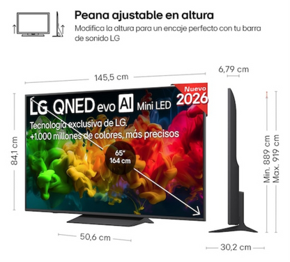 LG QNED 65QNED81B6A 165,1 cm (65'') 4K Ultra HD Smart TV Wifi Negro