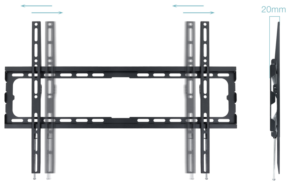 TooQ LP1080F-B soporte para TV 2,03 m (80'') Negro