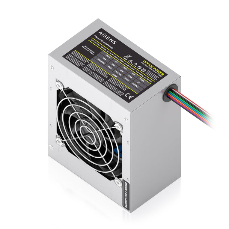 AISENS Fuente Alimentacion SFX 500W con Cable de Alimentacion OEM, Plata