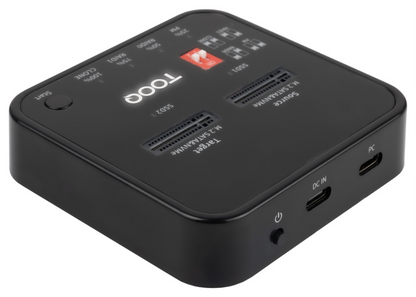 TooQ Docking Station USB-C 3.2 Gen 2 Dual Bay para SSD M.2 NGFF/NVMe Clonador, Negro