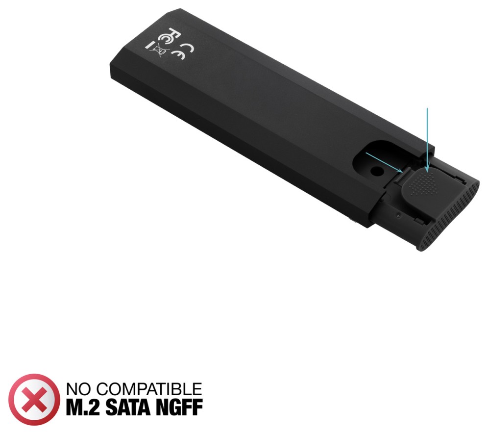 TooQ Caja Externa para SSD M.2 NVMe PICe, Negra