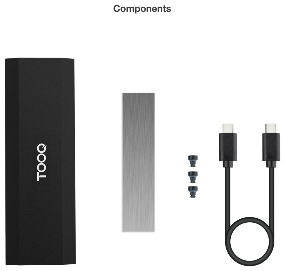 TooQ Caja Externa para SSD M.2 NVMe PICe, Negra