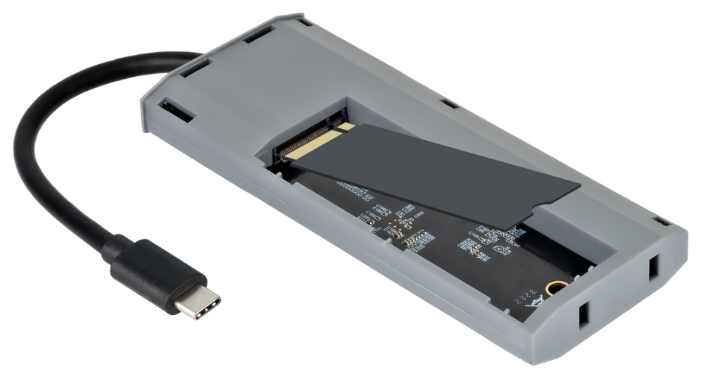 TooQ Caja externa para SSD M.2 NGFF/NVMe + HUB USB 3.2 Gen2 con 1xUSB-C/PD + 2xUSB-A + USB-C + HDMI, Gris