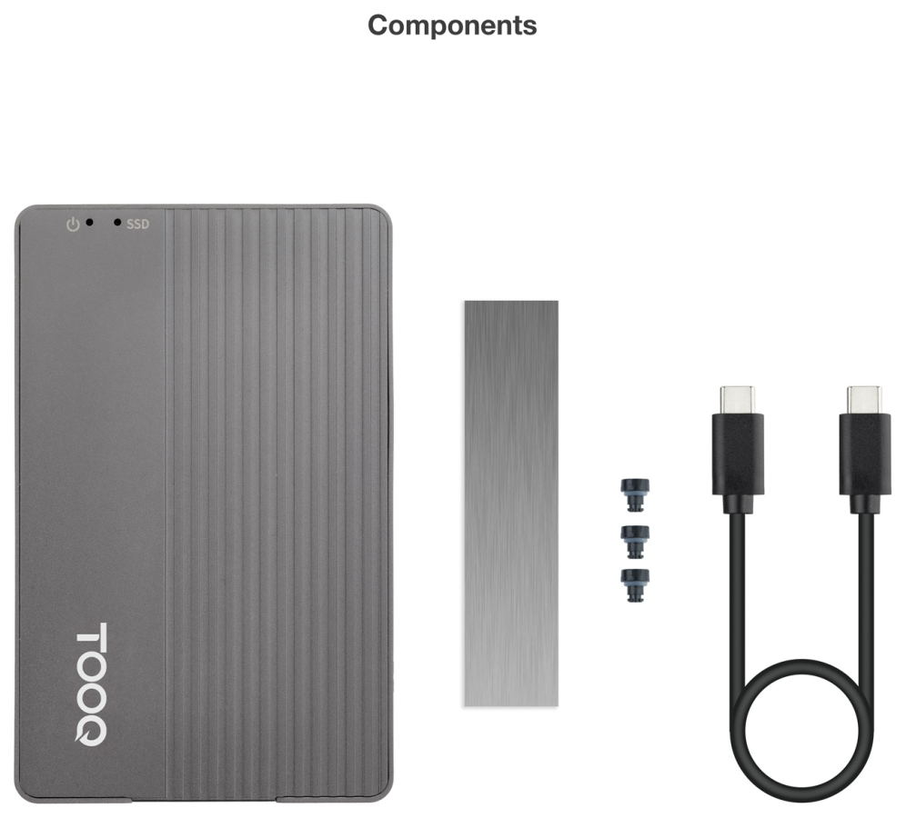 TooQ Caja externa para SSD M.2 NVMe/SATA + HUB USB-C 3.2 Gen2 con 2x USB-A 3.1 + 1x USB-A 2.0 + USB-C 3.2 Gen2 + HDMI 2.0 + RJ45 + SD/TF + AUDIO + USB-C PD 100W, Gris