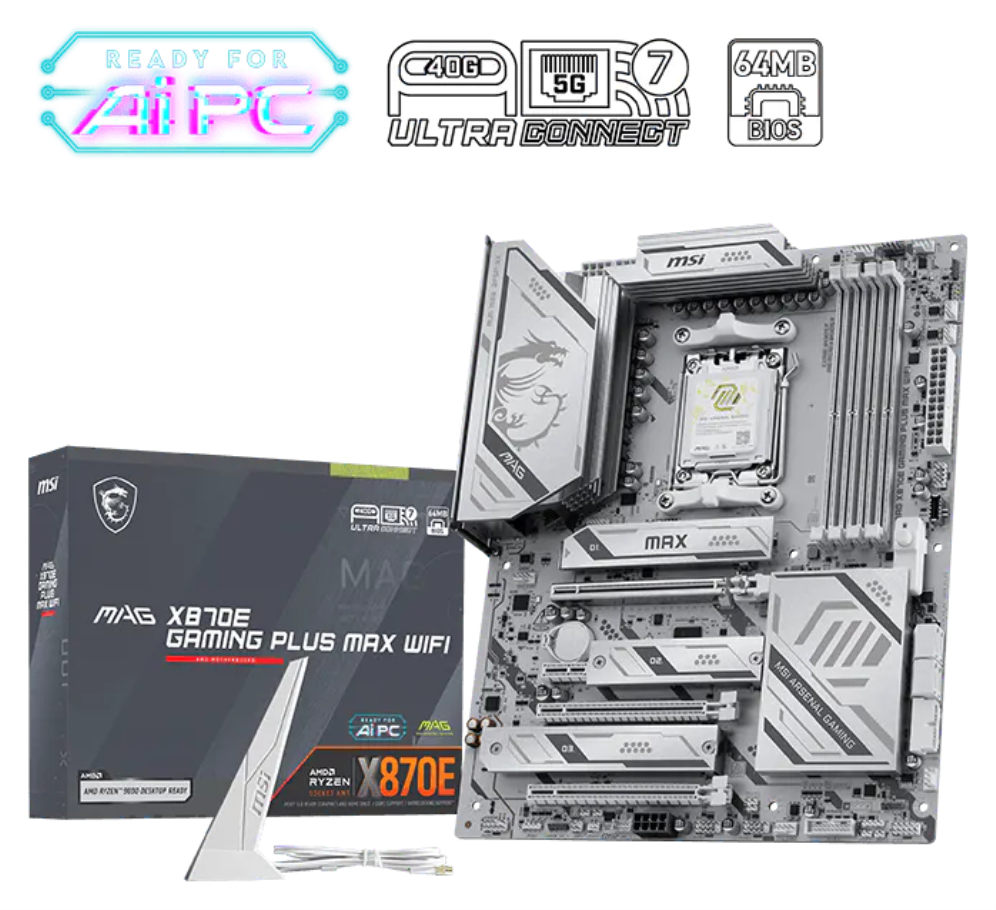 MSI MAG X870E GAMING PLUS MAX WIFI placa base AMD X870E Zócalo AM5 ATX