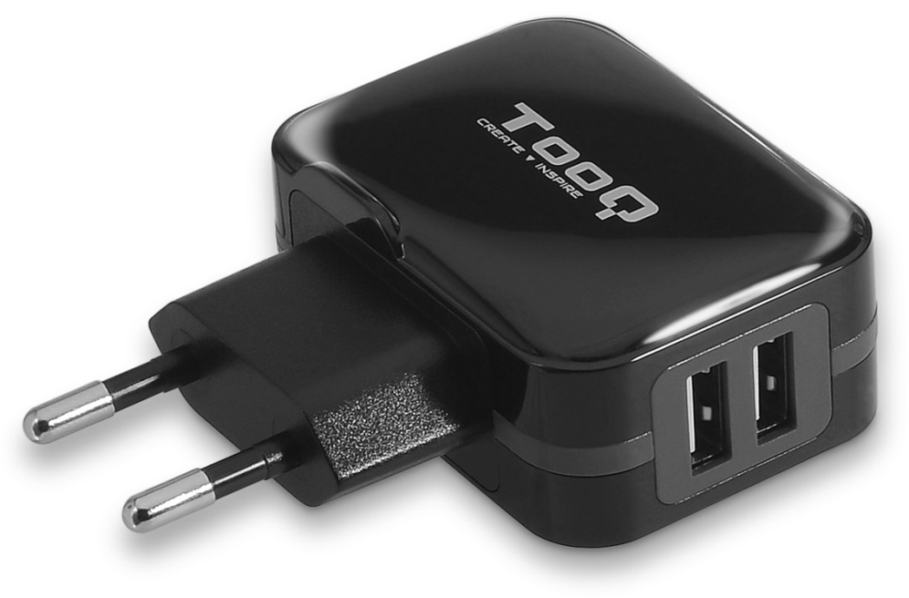 TooQ TQWC-1S02 cargador de dispositivo movil GPS, MP3, MP4, Telefono movil, Consola de juegos portatil, Smartphone, Tableta Negro Corriente alterna Interior