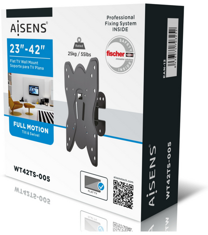 AISENS WT42TS-005 soporte para TV 106,7 cm (42'') Negro