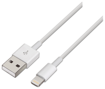 AISENS A102-0036 cable de conector Lightning 2 m Blanco
